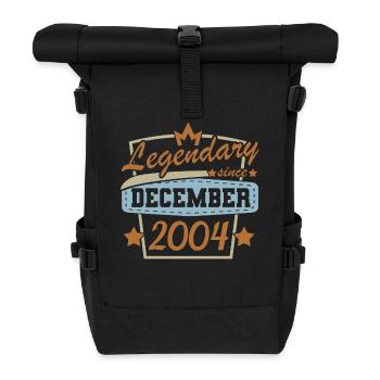 Legendär seit Dezember 2004 Retro Sprüche - Rolltop Rucksack - Schwarz - Vorne