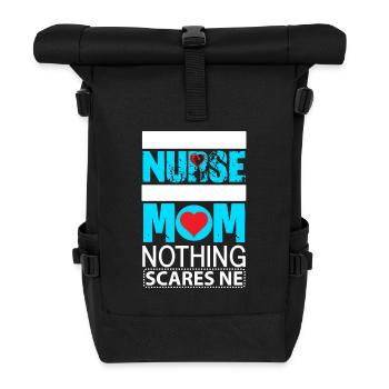 Maman infirmière - Sac à dos roll top - noir - Devant