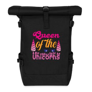 Reine des licornes Licorne - Sac à dos roll top - noir - Devant