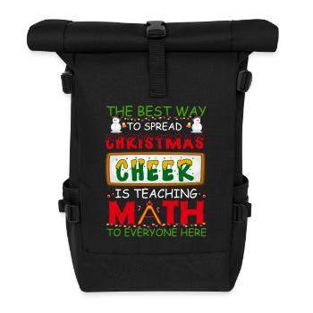 Ugly Christmas Math Teacher Norwegian Pattern - Roll Top Backpack - black - Front
