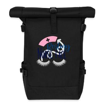 Resting Nurse Face - Roll Top Backpack - black - Front