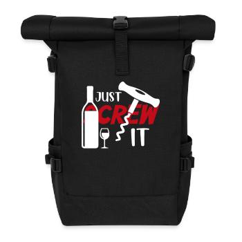 Ach schei* drauf Lieber Wein Screw it - Roll Top Backpack - black - Front