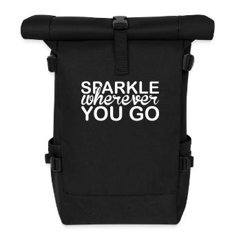 Funkeln Sie, wohin Sie auch gehen Unicorn - Rolltop Rucksack - Schwarz - Vorne