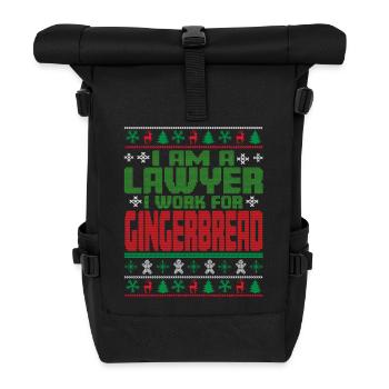 Lawyer Christmas Saying - Roll Top Backpack - black - Front