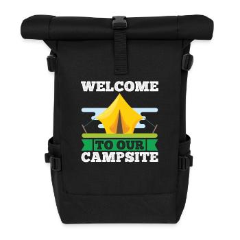 Camping Camper Nature drôle de dicton - Sac à dos roll top - noir - Devant