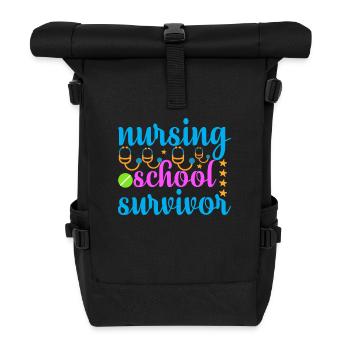 Krankenschwester Krankenhaus Not - Rolltop Rucksack - Schwarz - Vorne