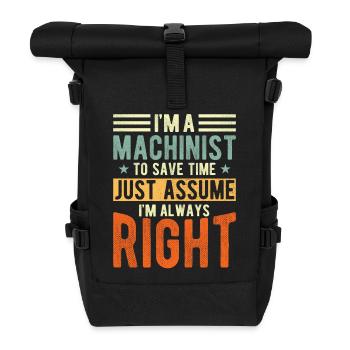 Engineer - Roll Top Backpack - black - Front