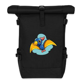 Dessin animé Ptéranodon - Sac à dos roll top - noir - Devant