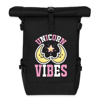 Einhorn Vibes Licorne - Sac à dos roll top - noir - Devant