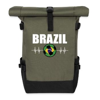 Brazil Football - Roll Top Backpack - olive/black - Front