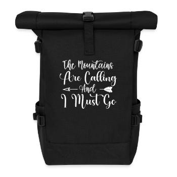 Les montagnes appellent chemise de randonnée - Sac à dos roll top - noir - Devant