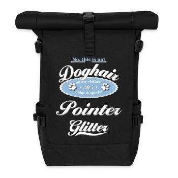 Dog Glitter Pointer - Roll Top Backpack - black - Front
