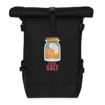 Épices au sel noir Goût Cuisine - Sac à dos roll top - noir - Devant