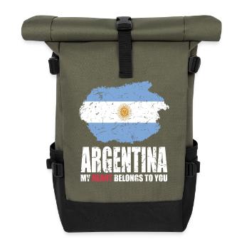 Drapeau de l’ARGENTINE - Sac à dos roll top - olive/noir - Devant