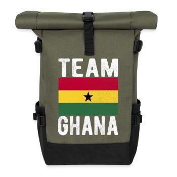 Drapeau du Ghana - Sac à dos roll top - olive/noir - Devant