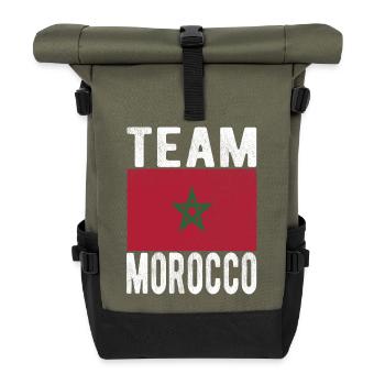 Drapeau du Maroc - Sac à dos roll top - olive/noir - Devant