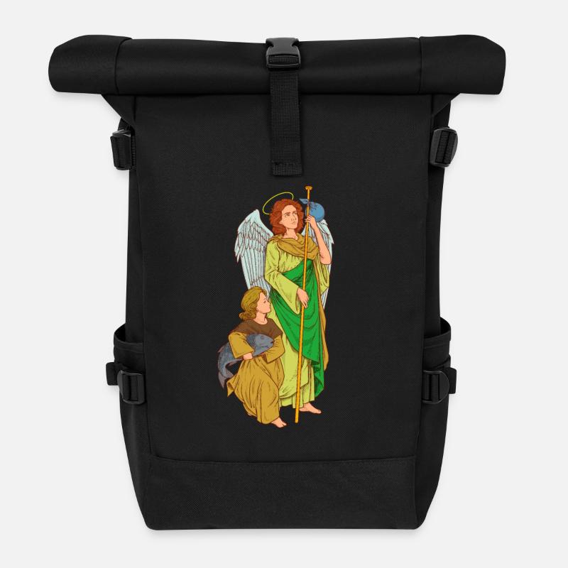 Erzengel Raphael - Rolltop Rucksack - Schwarz
