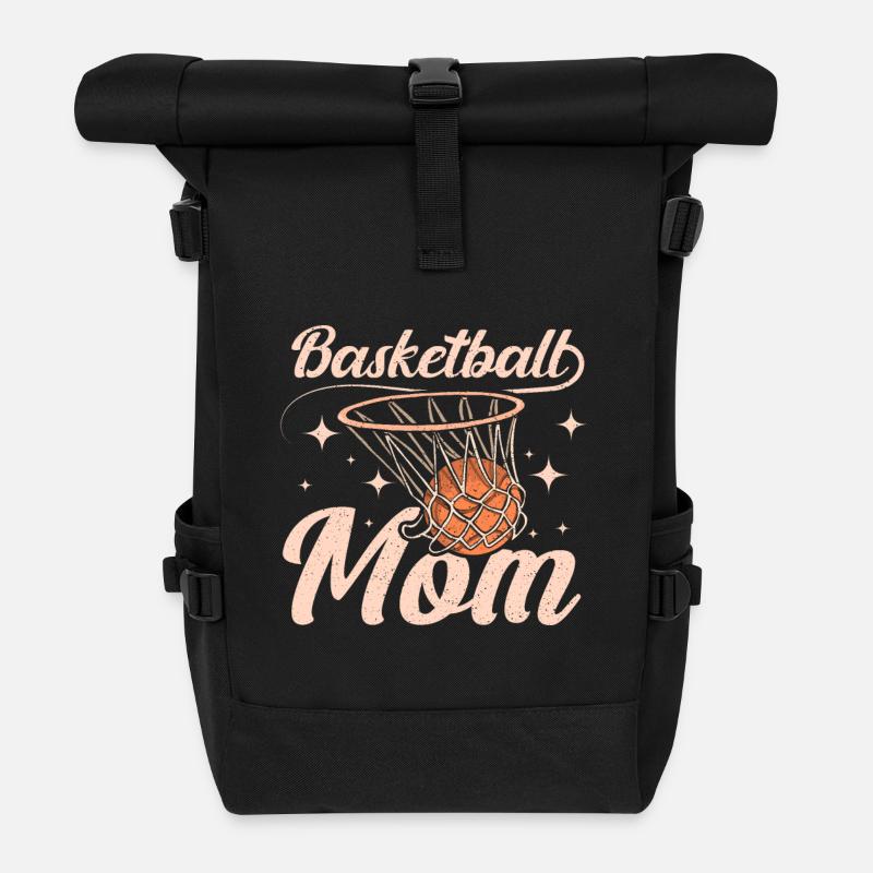 Basketball Mommy Mother Mom - Rolltop Rucksack - Schwarz