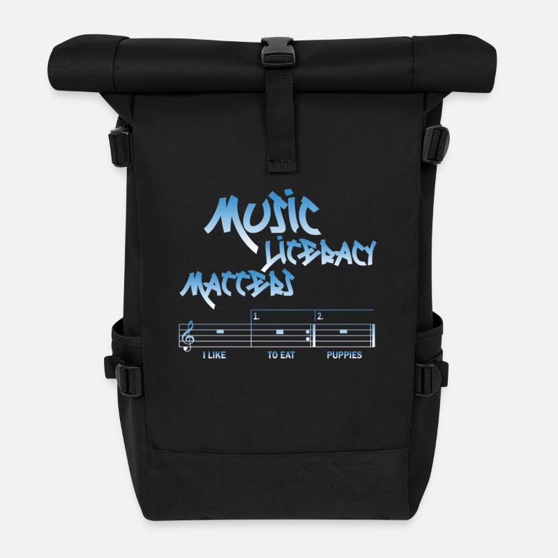 Music Literacy Matters - Rolltop Rucksack - Schwarz