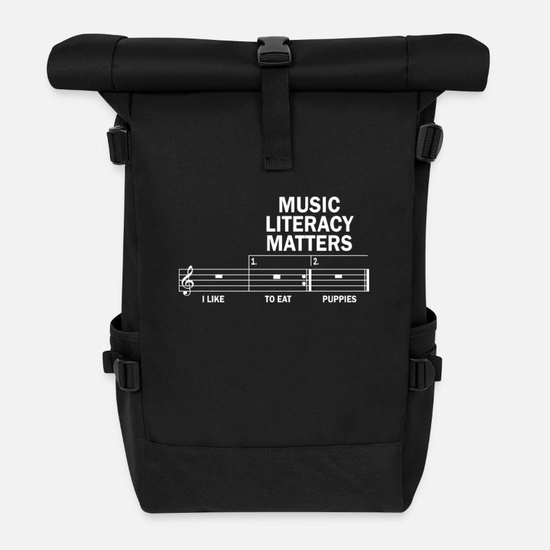 La littératie musicale, ça compte - Sac à dos roll top - noir