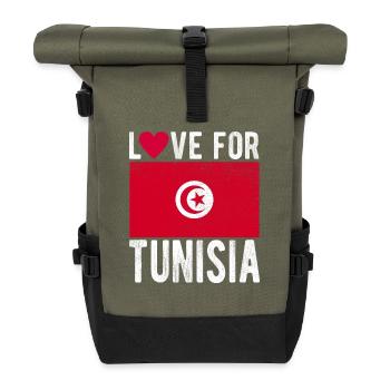 Drapeau de la Tunisie - Sac à dos roll top - olive/noir - Devant
