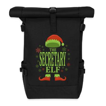 Secretary Christmas Elf - Roll Top Backpack - black - Front