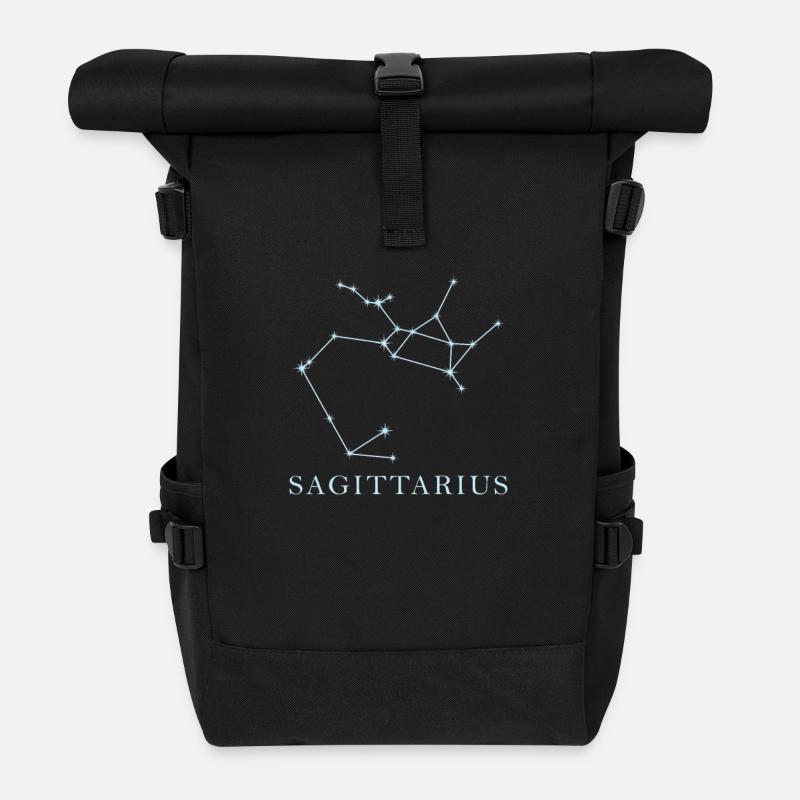 Sternkonstellation Sternzeichen Schütze - Rolltop Rucksack - Schwarz