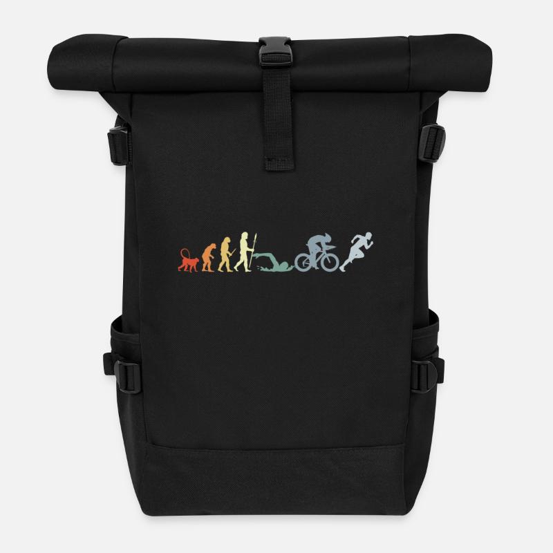 Évolution du triathlon - Sac à dos roll top - noir