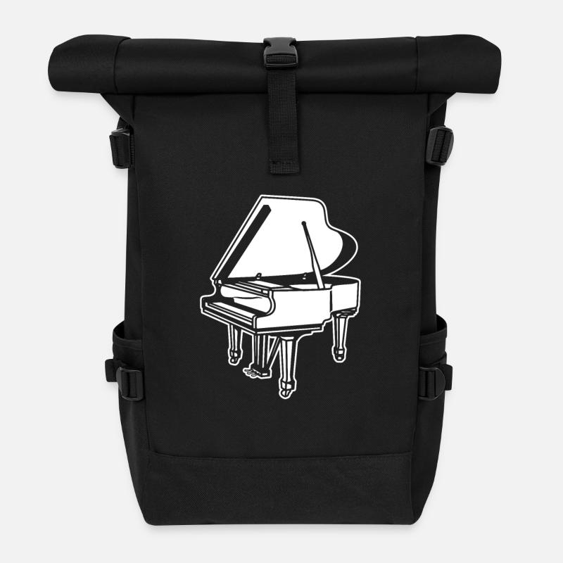 Flügel - Rolltop Rucksack - Schwarz