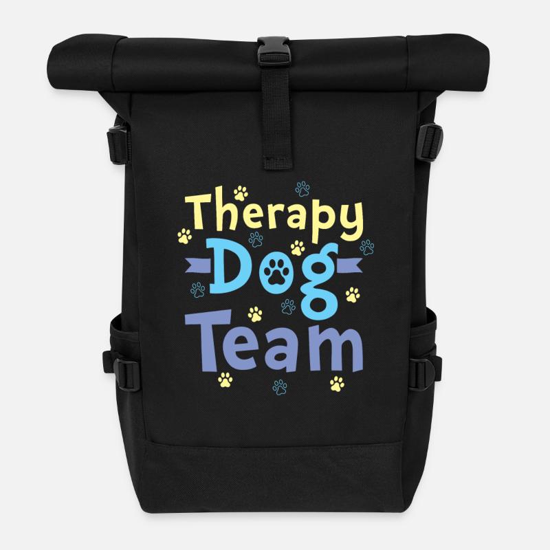 Therapiehunde Team - Rolltop Rucksack - Schwarz