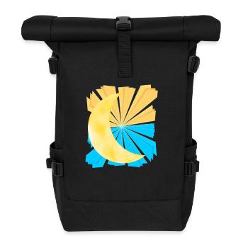 Fantaisie céleste Croissant de Lune Ciel - Sac à dos roll top - noir - Devant