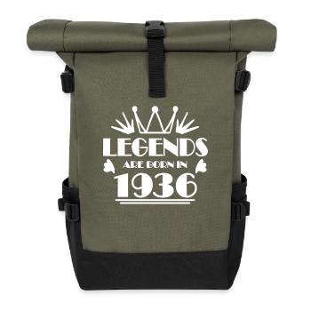 1936 - Born 1936 - Year of construction 1936 - Roll Top Backpack - olive/black - Front