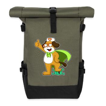 Dog Doctor - Sac à dos roll top - olive/noir - Devant