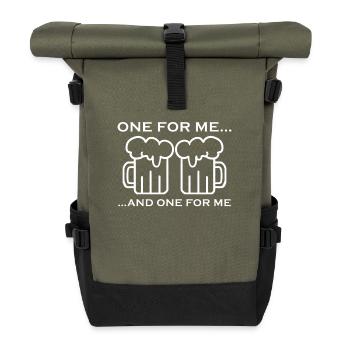 Beer saying funny alcohol - Roll Top Backpack - olive/black - Front