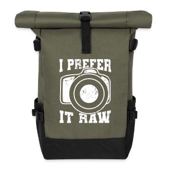I prefer it - Roll Top Backpack - olive/black - Front