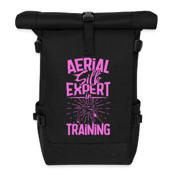 Aerial Silk Expert in Training - Aerial Silk - Rolltop Rucksack - Schwarz - Vorne