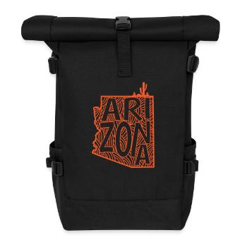 Arizona USA America State - Roll Top Backpack - black - Front