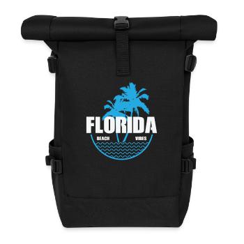 Florida Beach Vibes USA America - Roll Top Backpack - black - Front