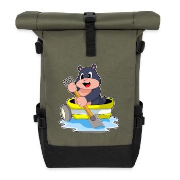 Mole Small Boat - Roll Top Backpack - olive/black - Front