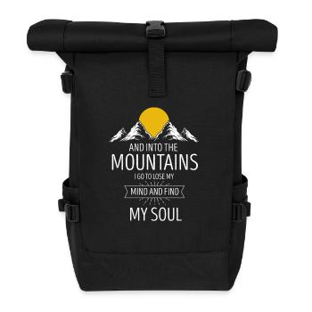 Berge Mountains Soul Leidenschaft - Rolltop Rucksack - Schwarz - Vorne