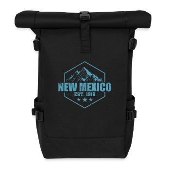 New Mexico Est. 1912 USA America - Roll Top Backpack - black - Front