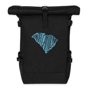 South Carolina Map USA America - Roll Top Backpack - black - Front