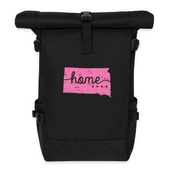 South Dakota Home USA America - Roll Top Backpack - black - Front