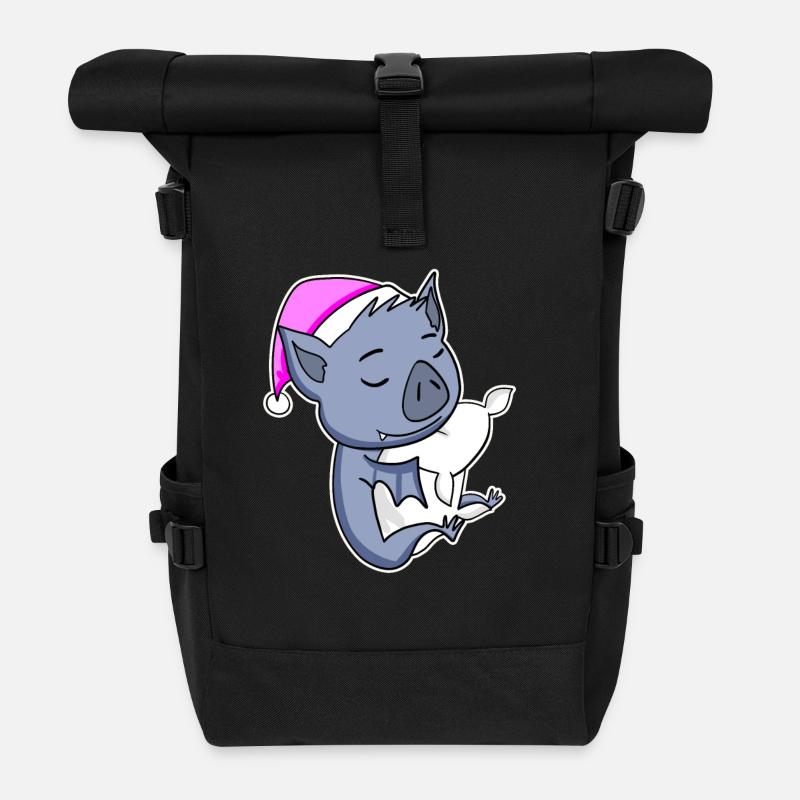 Chauve-souris - Sac à dos roll top - noir