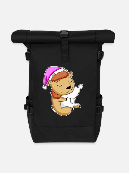 Bison - Rolltop Rucksack - Schwarz
