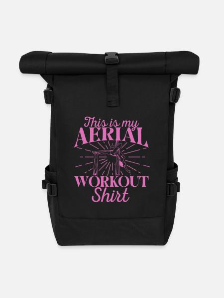 Aerial Silk Workout - Roll Top Backpack - black