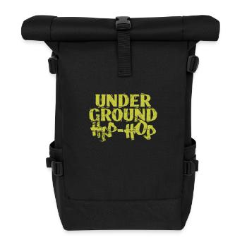 Under Ground Hip Hop Musikrichtung Rap - Rolltop Rucksack - Schwarz - Vorne