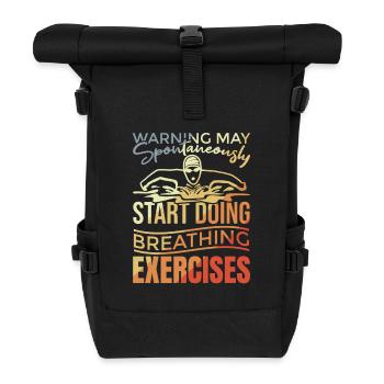 Schwimmer Witz - Rolltop Rucksack - Schwarz - Vorne