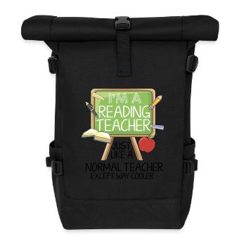 Professeur de lecture - Sac à dos roll top - noir - Devant