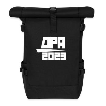 Opa 2023 - Opa werden - Opa Geschenk - Rolltop Rucksack - Schwarz - Vorne
